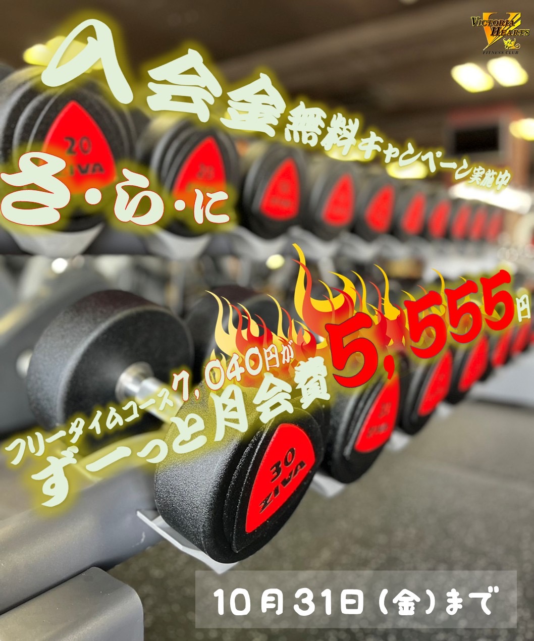 入会金無料キャンペーン実施中｜フィットネスクラブ ビクトリアハーツ